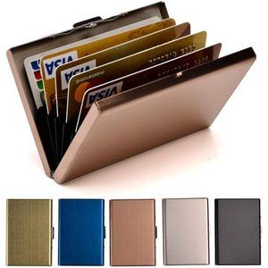 RFID Credit Card Holder Metal Wallet Stainless Steel Credit Card Protector Case